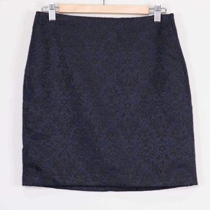 NWT Banana Republic navy and black damask skirt